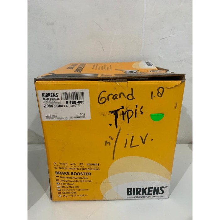 Brake Booster Booster rem Toyota Kijang Grand 1.8 B-TBB-005