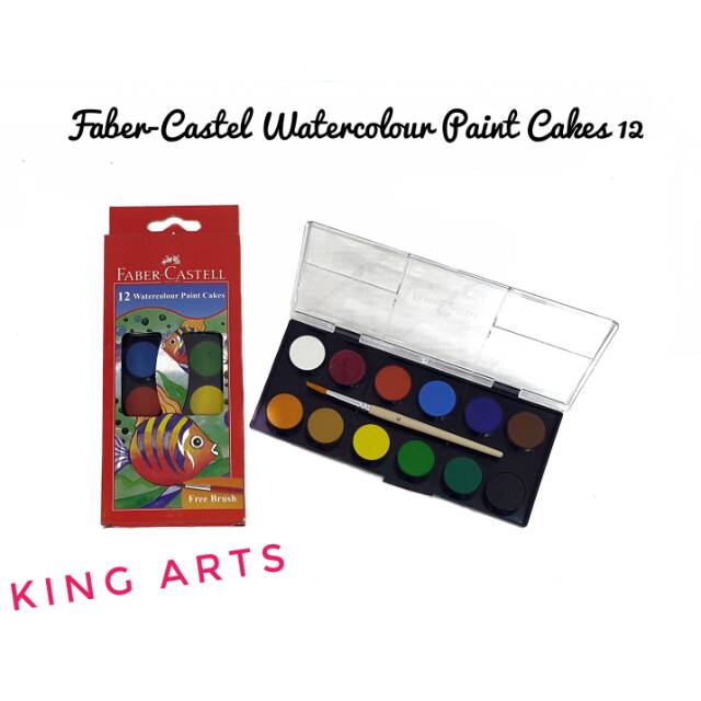 

Faber-Castell Watercolour Paint Cakes set 12