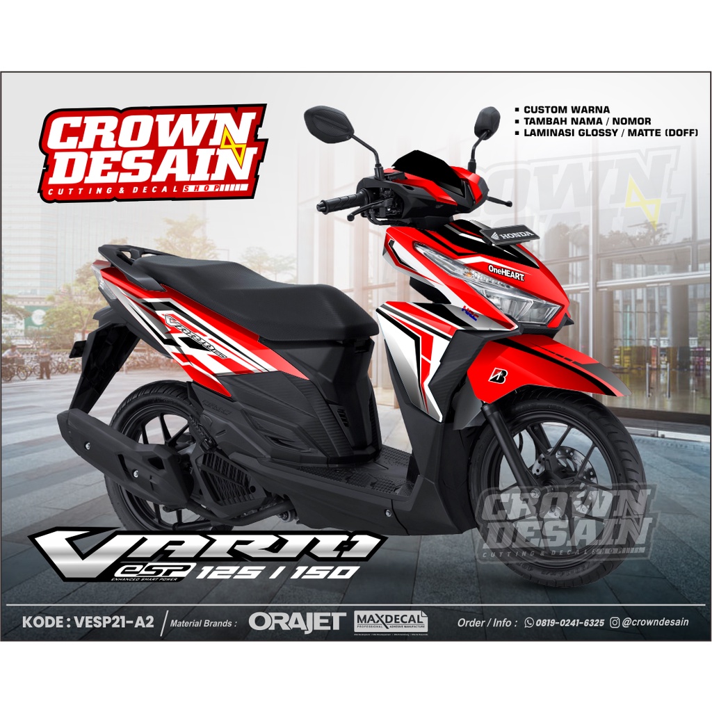 Sticker Decal Honda VARIO ESP 125 Fullbody - Decal Motor Vario 125-150 ESP Fullbody - Stiker Vario -