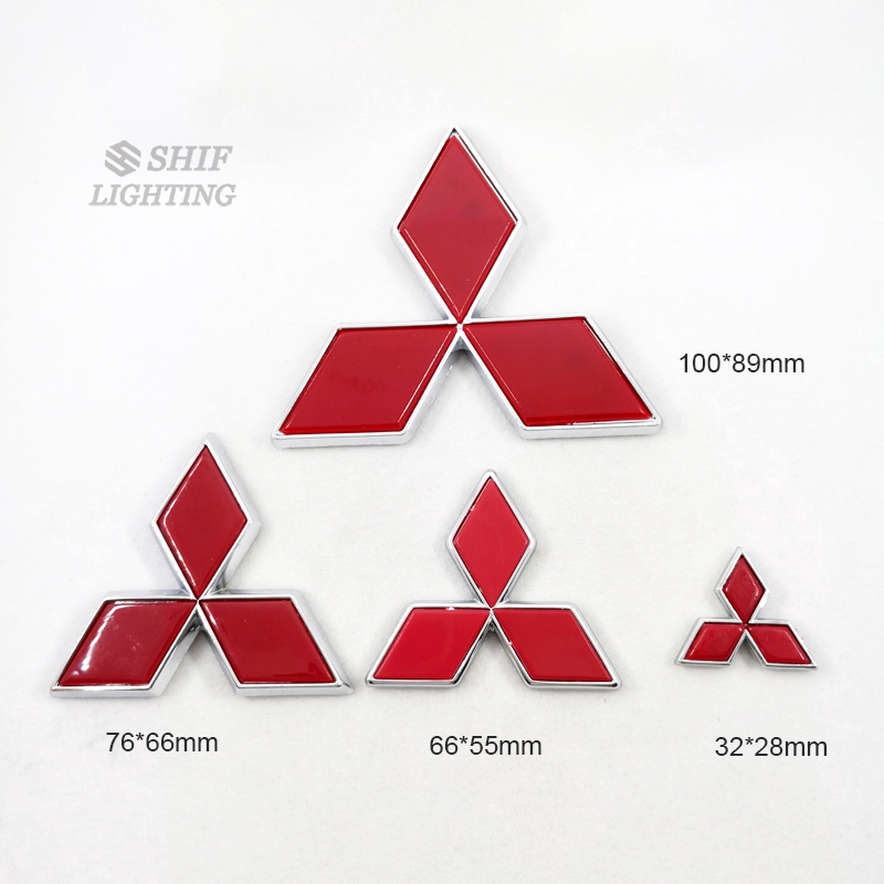 1pc Stiker Emblem Logo Mitsubishi Bahan Abs Untuk Bagasi Depanbelakang Mobil Mitsubishi