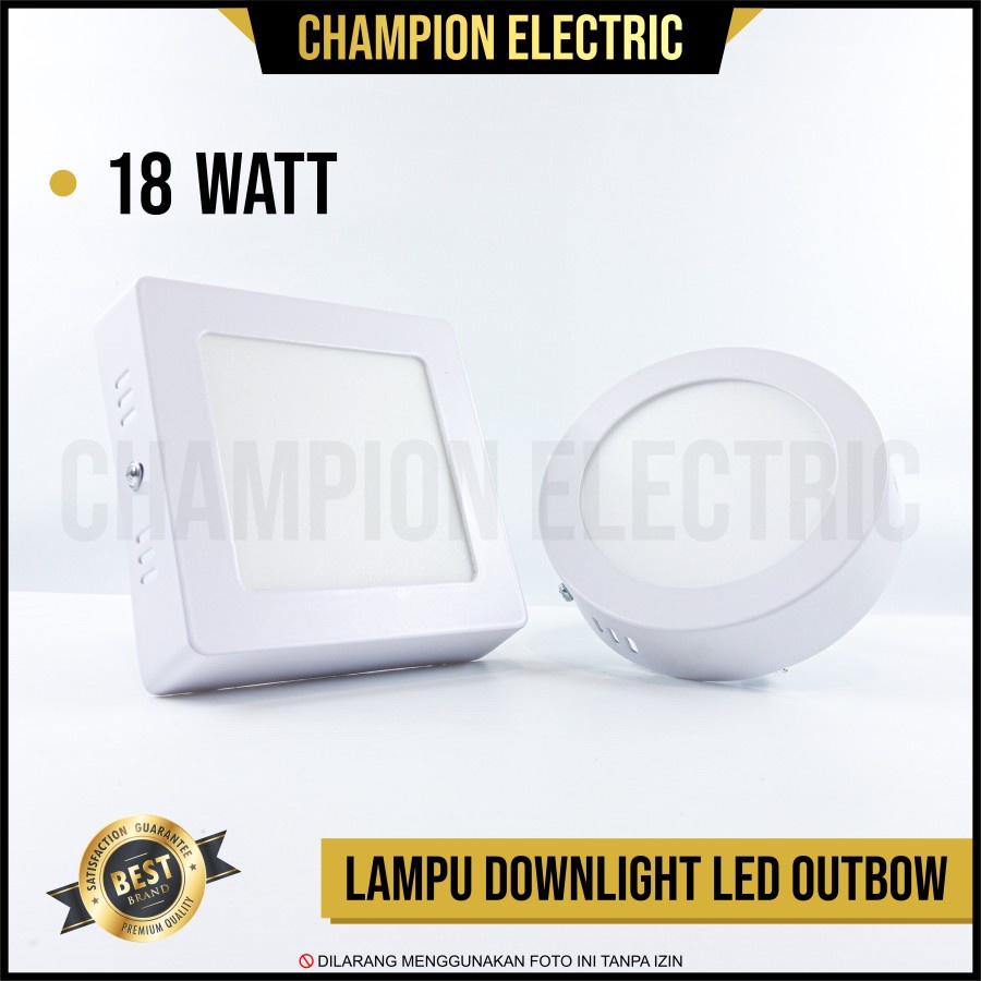 Downlight Plafon Tempel 18 Watt Lampu Outbow 18W