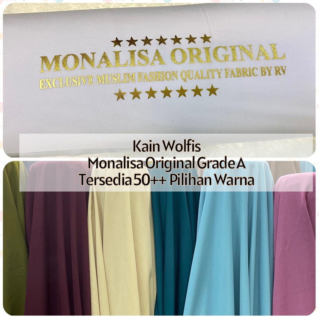 BAHAN KAIN WOLFIS / WOLVIS MONALISA ORIGINAL POLOS 100% GOOD QUALITY