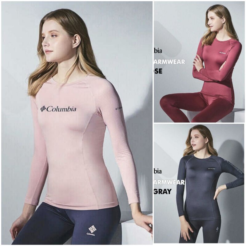 Baselayer Olahraga Wanita | Baju Manset Columbia Cewek Original