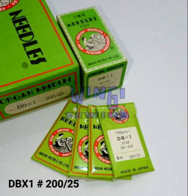 DBX1 DPX5 ORGAN NEEDLES Jarum Mesin Jahit Industri Size 23 24 25