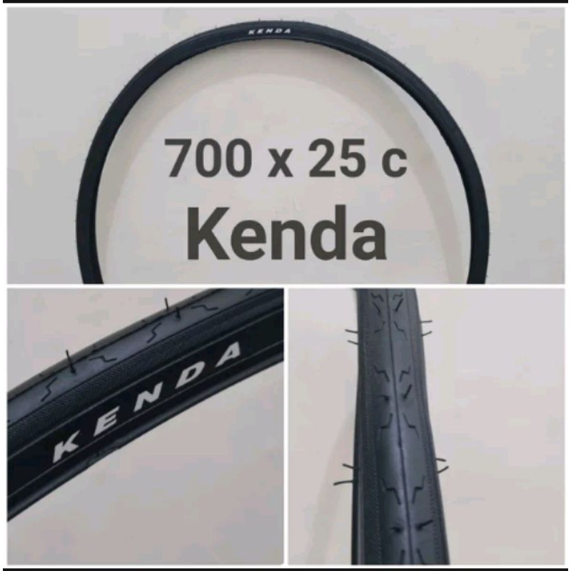 Ban Luar Tire KENDA 700 x 25 c Size ukuran 700c x 25c wired nylon wire ban luar sepeda