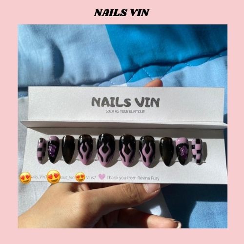Kuku Palsu PRESS ON NAILS handmade Fake Nails Art Api Kuku Pengantin Murah Premium Free Lem