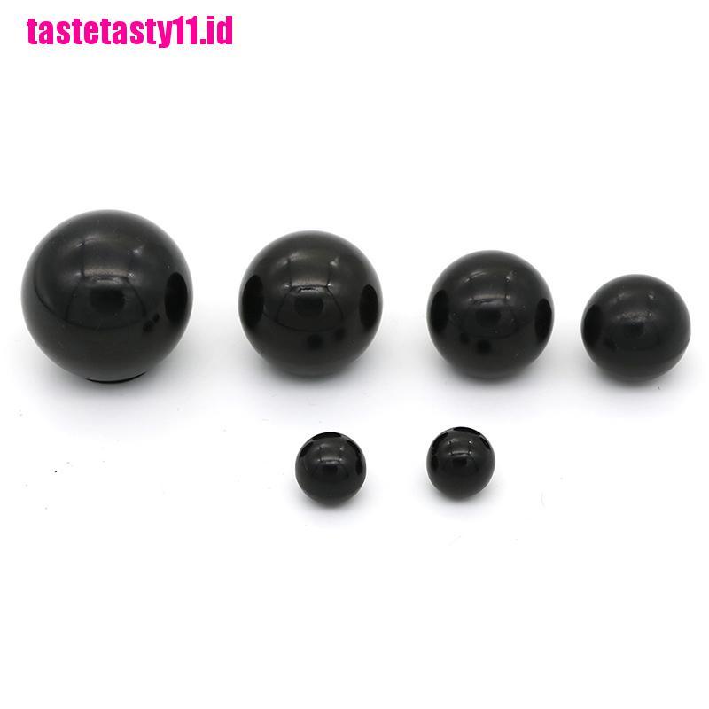 Mur M4 / M5 / M6 / M8 / M10 / M12 Bentuk Bola Bahan Plastik Warna Hitam