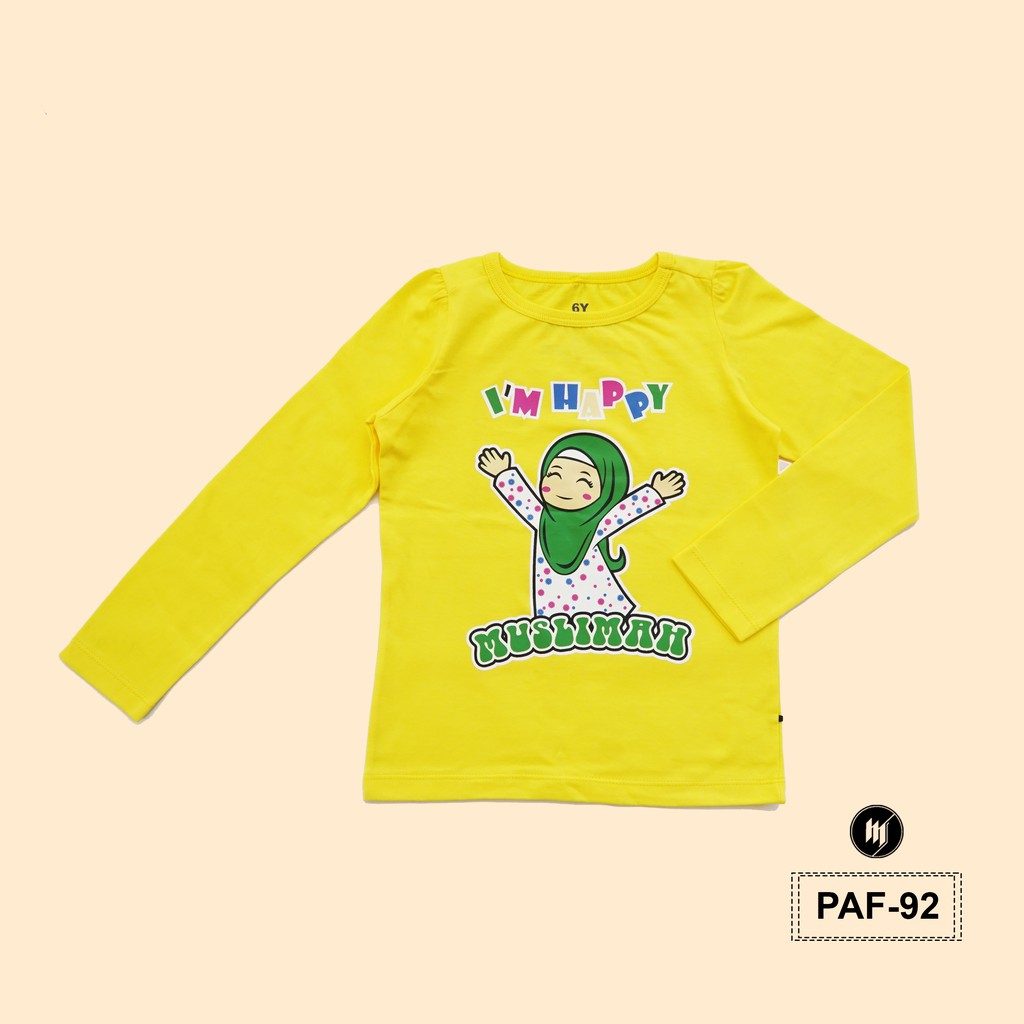  Kaos  Anak  Motif Muslim Perempuan  Tangan  Panjang  PAF92 