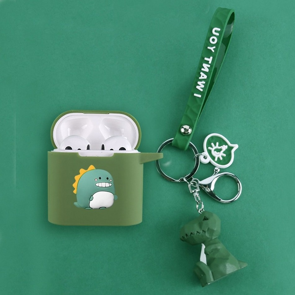 Casing Silikon Motif Kartun Dinosaurus Untuk Xiaomi Mi Air 2 2s AirDots Pro 2s