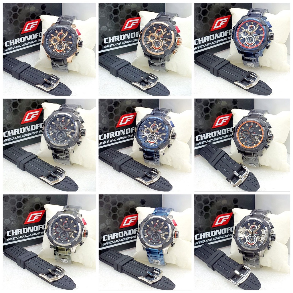 Jam Tangan Pria Chronoforce Original C5209M Stainless Steel Free Tali