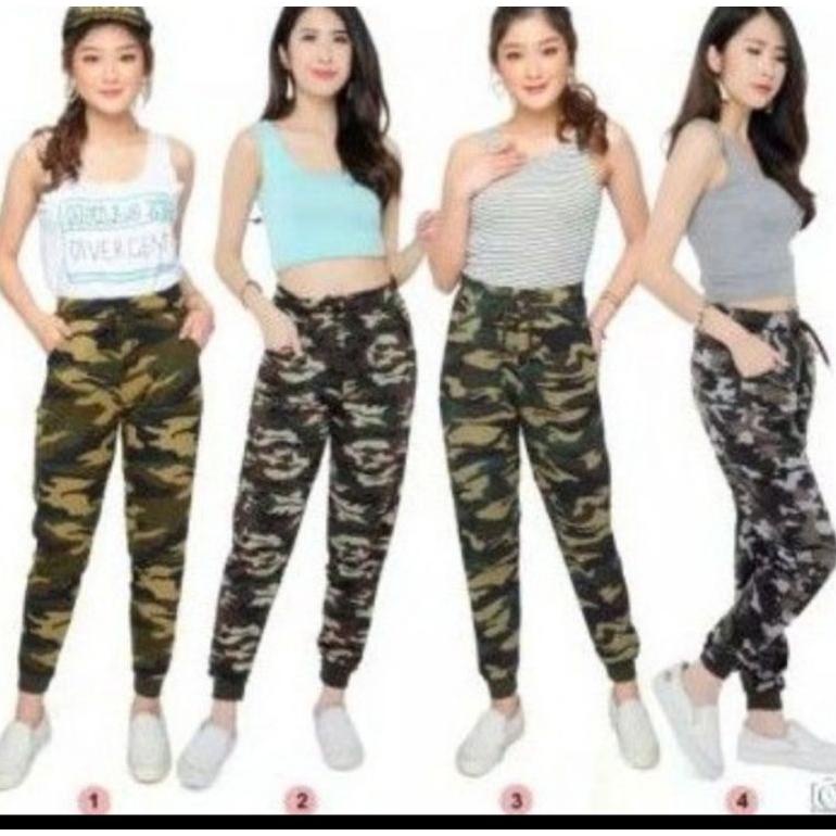 Jp_Celana Senam Joker Army Panjang Wanita..Bahan Import