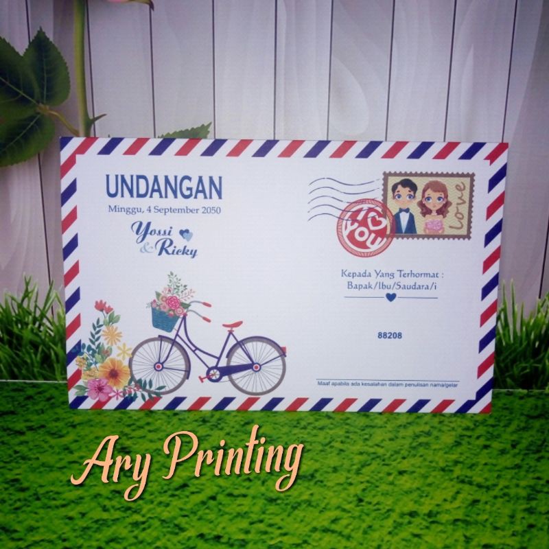 Undangan Amplop / Undangan Murah / Erba 88208