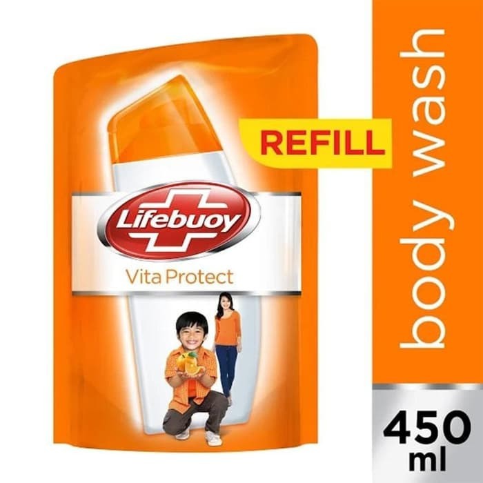 Lifebuoy Body Wash Vita Protect Refill 450ml - Sabun Mandi Cair