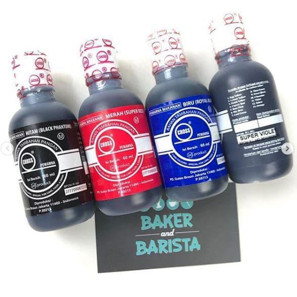 

Cross Colorings (oil based) Premium / Pewarna Makanan Cross 80g - Black Phantom BERKUALITAS