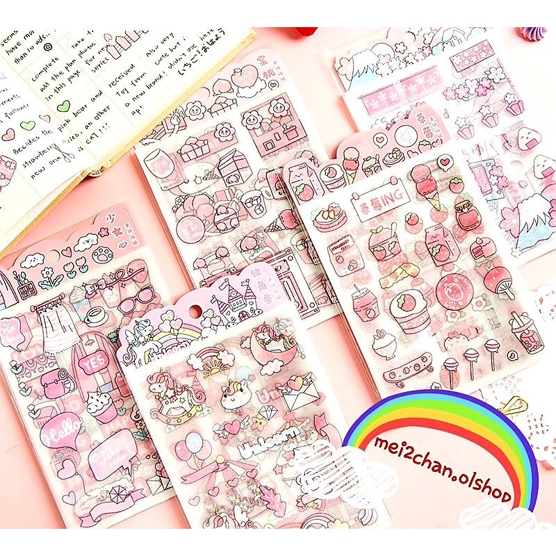 

STICKER DECO, JOURNALING, SCRAPBOOK / STICKER GLITTER / CUTE STICKER MC024