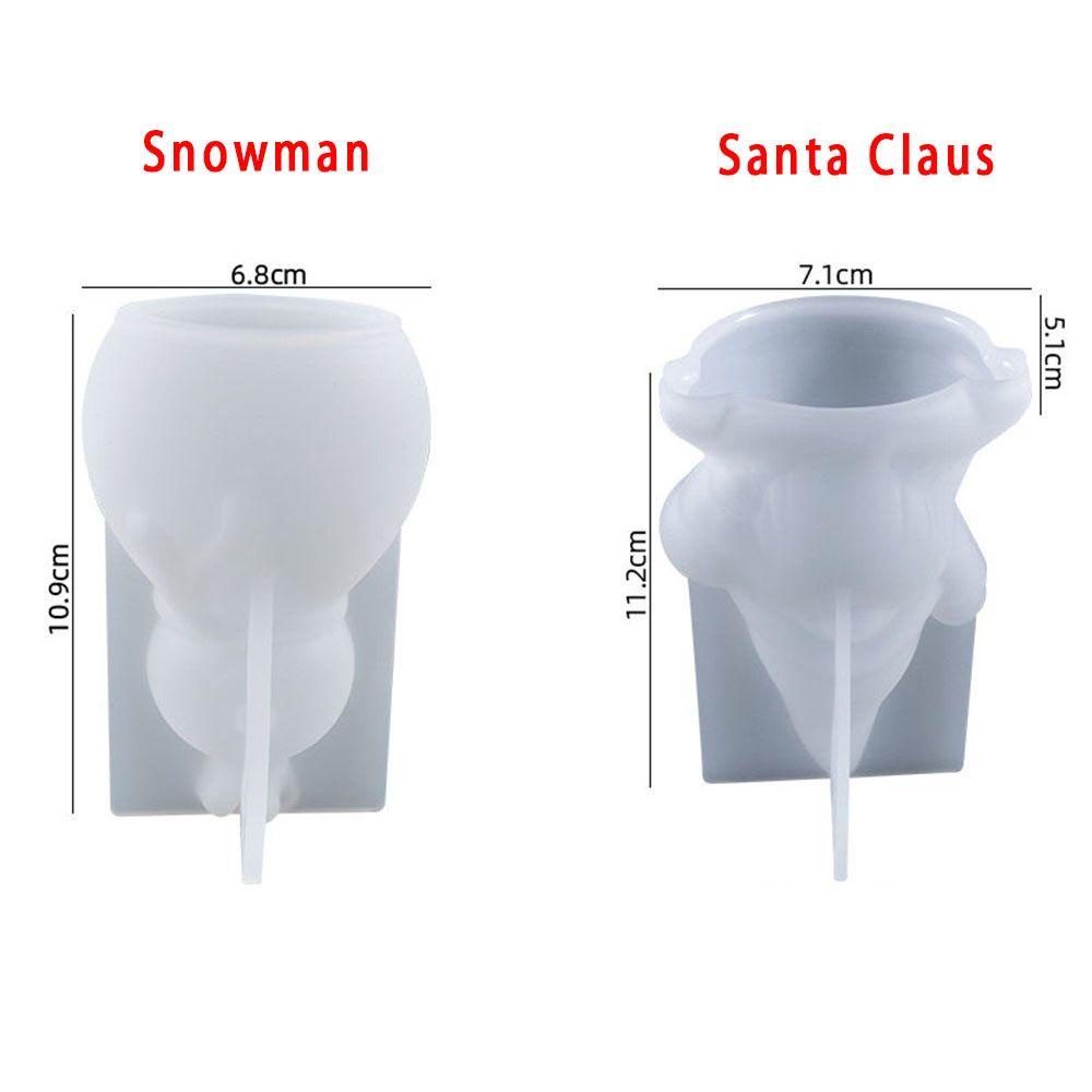 Solighter Cetakan Resin Alat Membuat Perhiasan Santa Claus Merry Christmas Silicone Mold