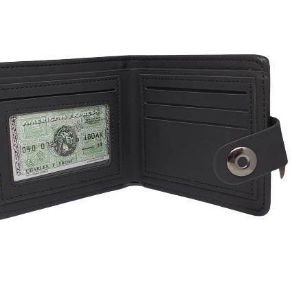 ➾ Dompet Pria Cowok Laki Dewasa Bovis Kancing Magnet Seleting Depan Import Original Ori Asli Distro 