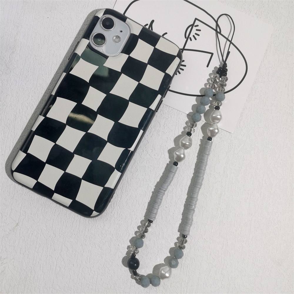 Ins Mutiara Rantai Ponsel Anti Hilang Tali Strap Lanyard Manik Akrilik Ponsel Case Gantung Cord Charm L50-1 L50-2 L50-3