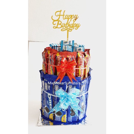 SNACK TOWER/KUE ULANGTAHUN/SNACK CAKE/SNACK TART/SNACK ULTAH/BIRTHDAY TOWER/KADO ULTAH/KADO WISUDA/B