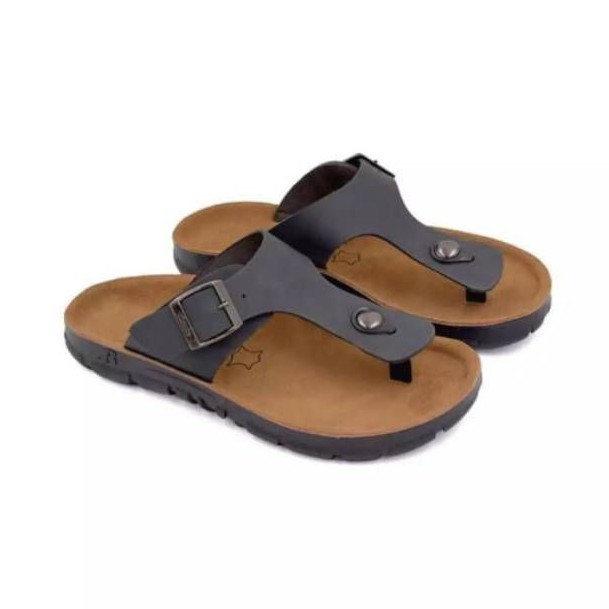 Bata Sandal Kulit Pria Energyzer Black-8736077