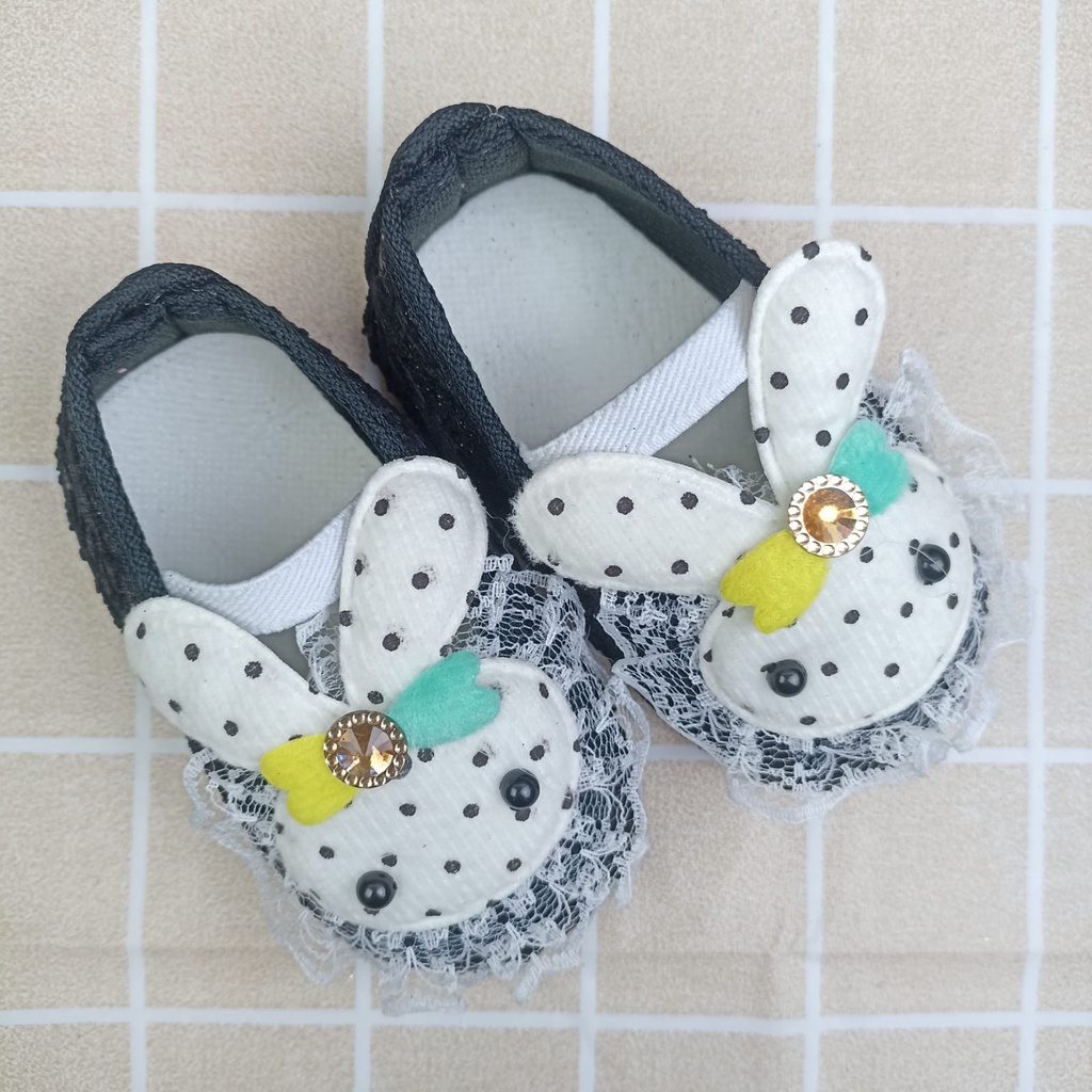 mandirishoestore-SEPATU PREWALKER ANAK PEREMPUAN BONEKA KELINCI 0-12 BULAN FPY12