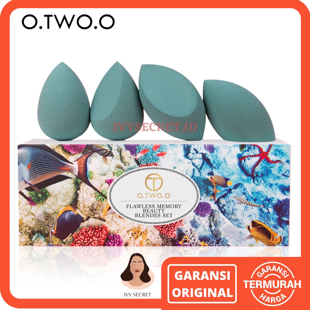 O.Two.O Beauty Blender Set 4Pcs Beauty Blender O.Two.O Beauty Blender OTwoO Beauty Blender O Two O Spons Make Up Sponge Make Up