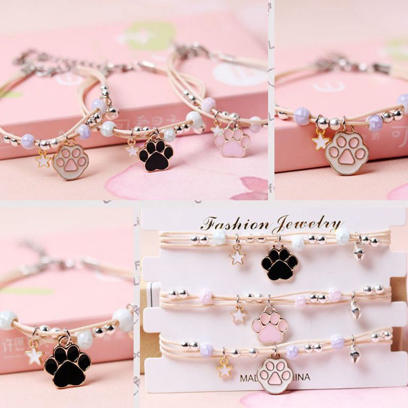 Gelang Wantia Korea Cakar Kucing Bahan Keramik Kartun Beruang Cakar Untuk Wanita Bracelet