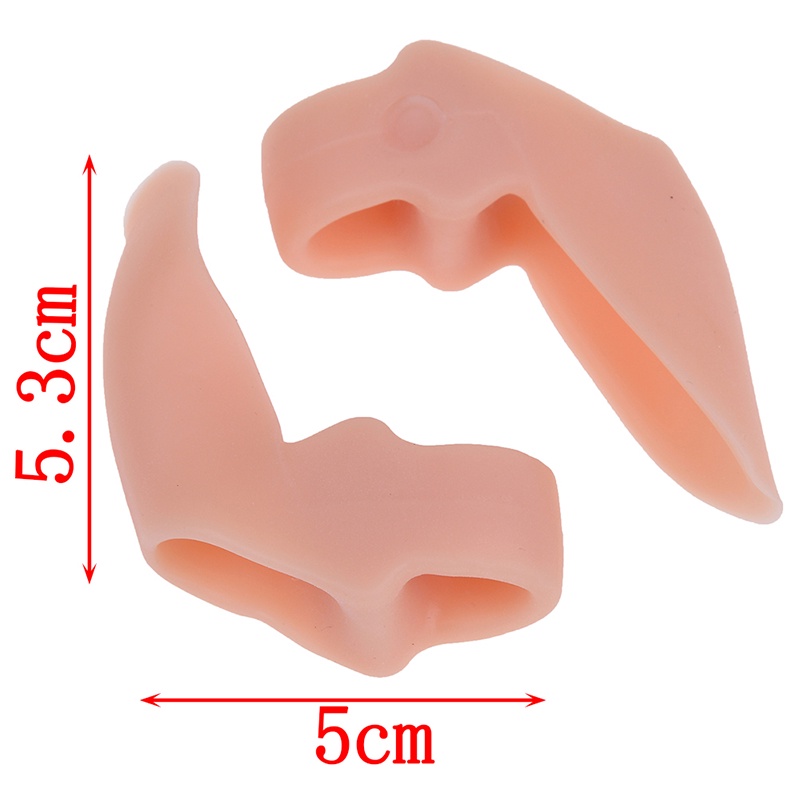 2pcs gel Silikon Pemisah / Pelurus Jari Kaki bunion / hallux valgus