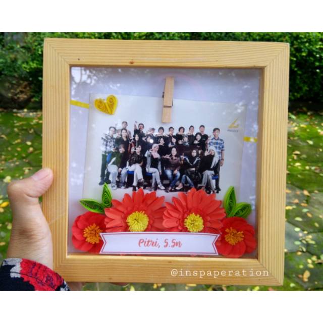 Download Kado Kekinian Paper Flower Dan Paper Quilling Frame 3d Shopee Indonesia