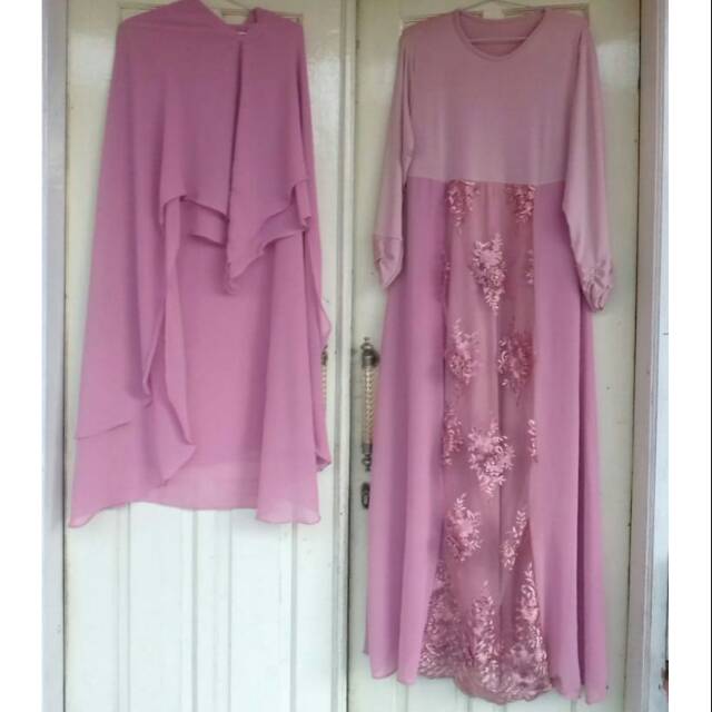 Preloved set syari gamis branded berkualitas