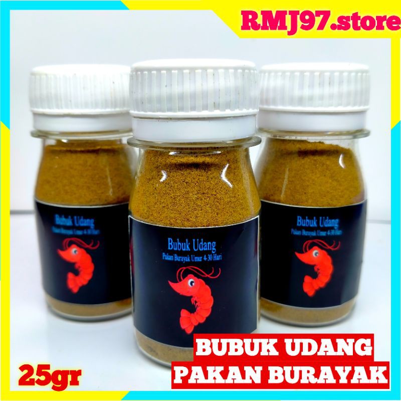 Bubuk Udang Pakan Burayak Cupang Guppy Umur 4 Hari