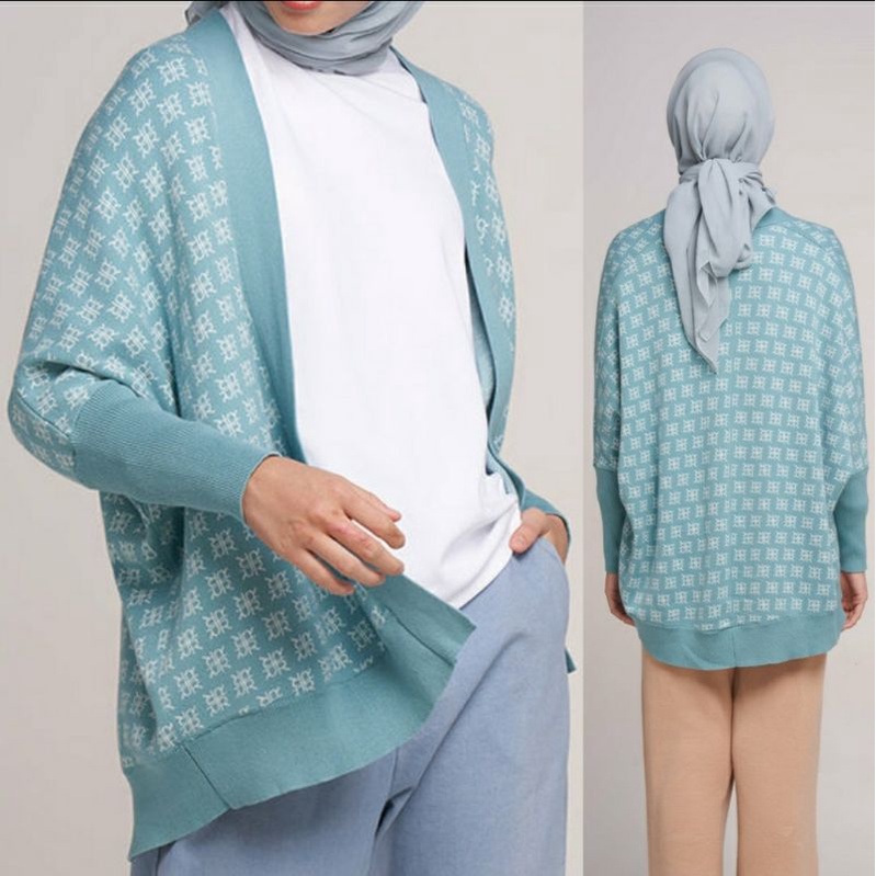 Preloved - RIA MIRANDA - ALORA KNIT CARDIGAN MARINE
