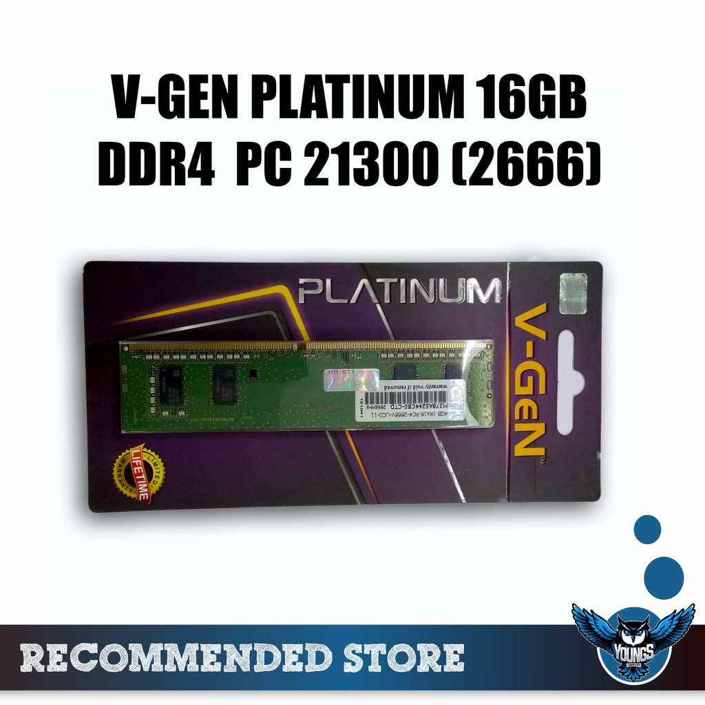 RAM PC V-GEN PLATINUM DDR4 16GB 2666 PC-21300 LONGDIMM VGEN