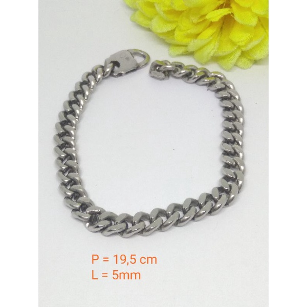 Gelang rantai monel gelang tangan pria