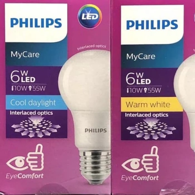 PHILIPS LAMPU LED MYCARE 3W / 4W / 6W / 8W LAMPU BOHLAM LED PHILIPS 3 Watt / 4 Watt / 6 Watt / 8 Wat