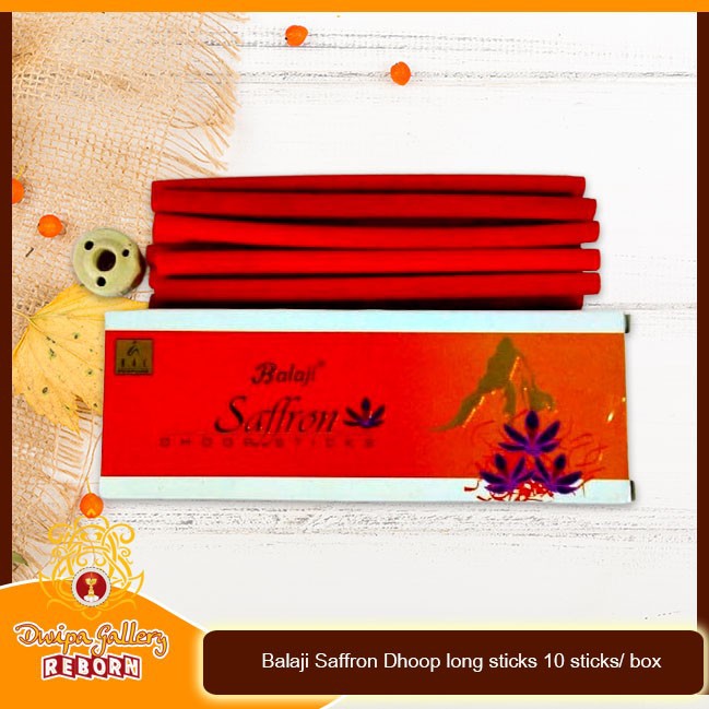 Dupa/ Hio Wangi Harum Balaji Saffron Dhoop long sticks 10 sticks