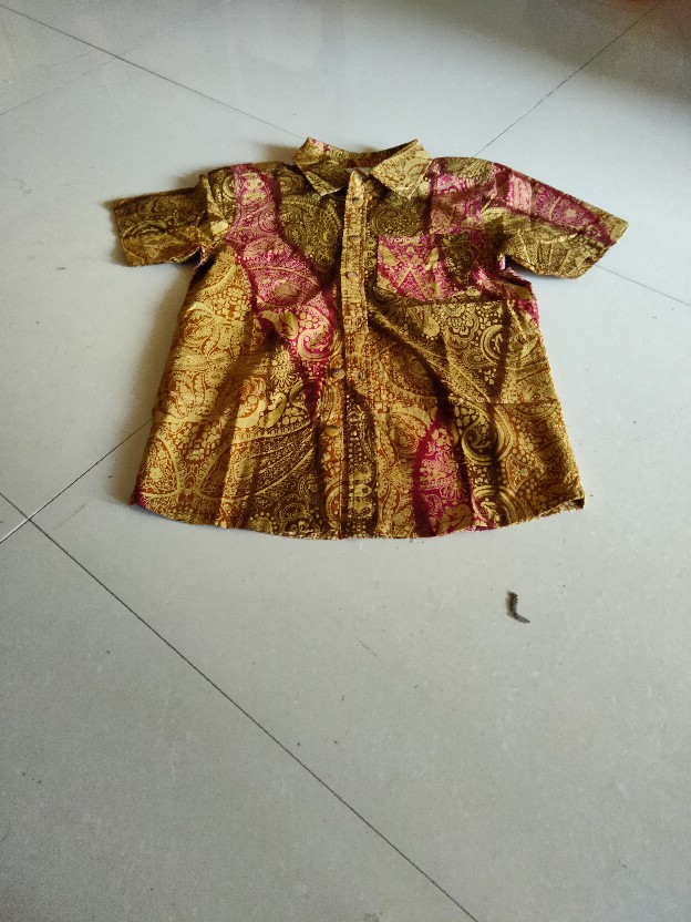 ( 6 - 12 Tahun ) Torio Smart Casual Gold Batik Shirt - Kemeja Batik Anak Laki-laki