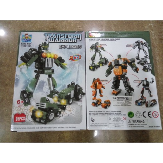 MAINAN LEGO ROBOT TRANSFORMER WARRIOR/ LEGO QIAOLETONG TRANSFORMER  RK Shop