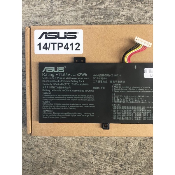 Baterai Asus Vivobook Flip 14 TP412UA TP412U TP412FA C31N1733 Original