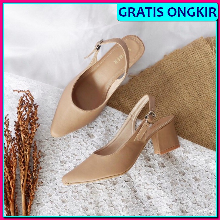 Sepatu Hak Heels Wanita Hels Murah Remaja Dewasa Ut 09 Tahu Pasir Silang 3Cm Sapatu Ha Heel Hils Imp