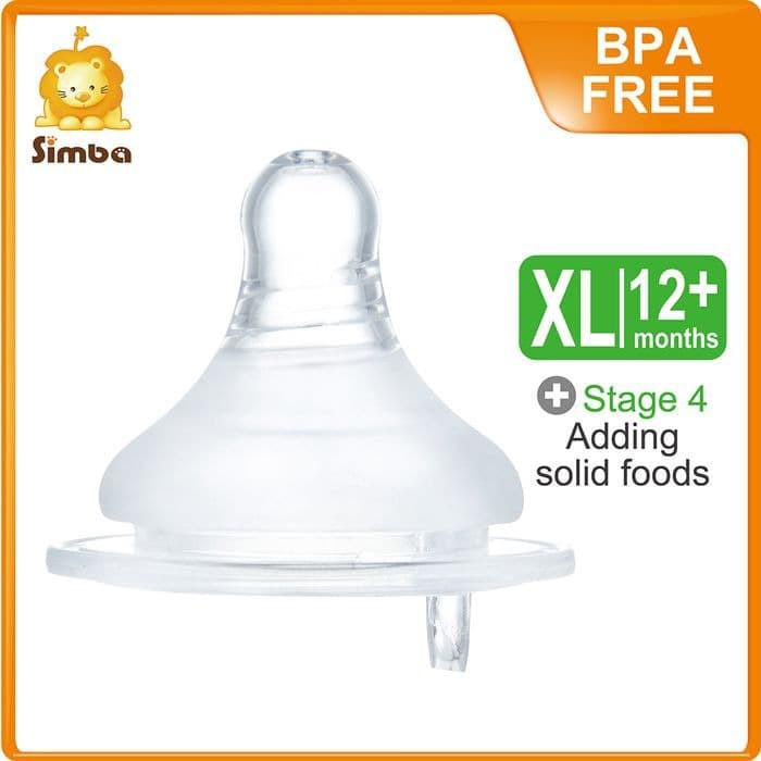 Simba Mother Touch Anti Colic Wide Neck Nipple / Nipple Leher Tebal