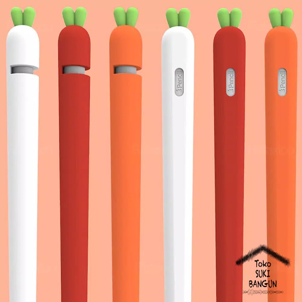 Apple Pencil 1 2 Case Full Cover CUTE CARROT Silicone 1st 2nd APR-011