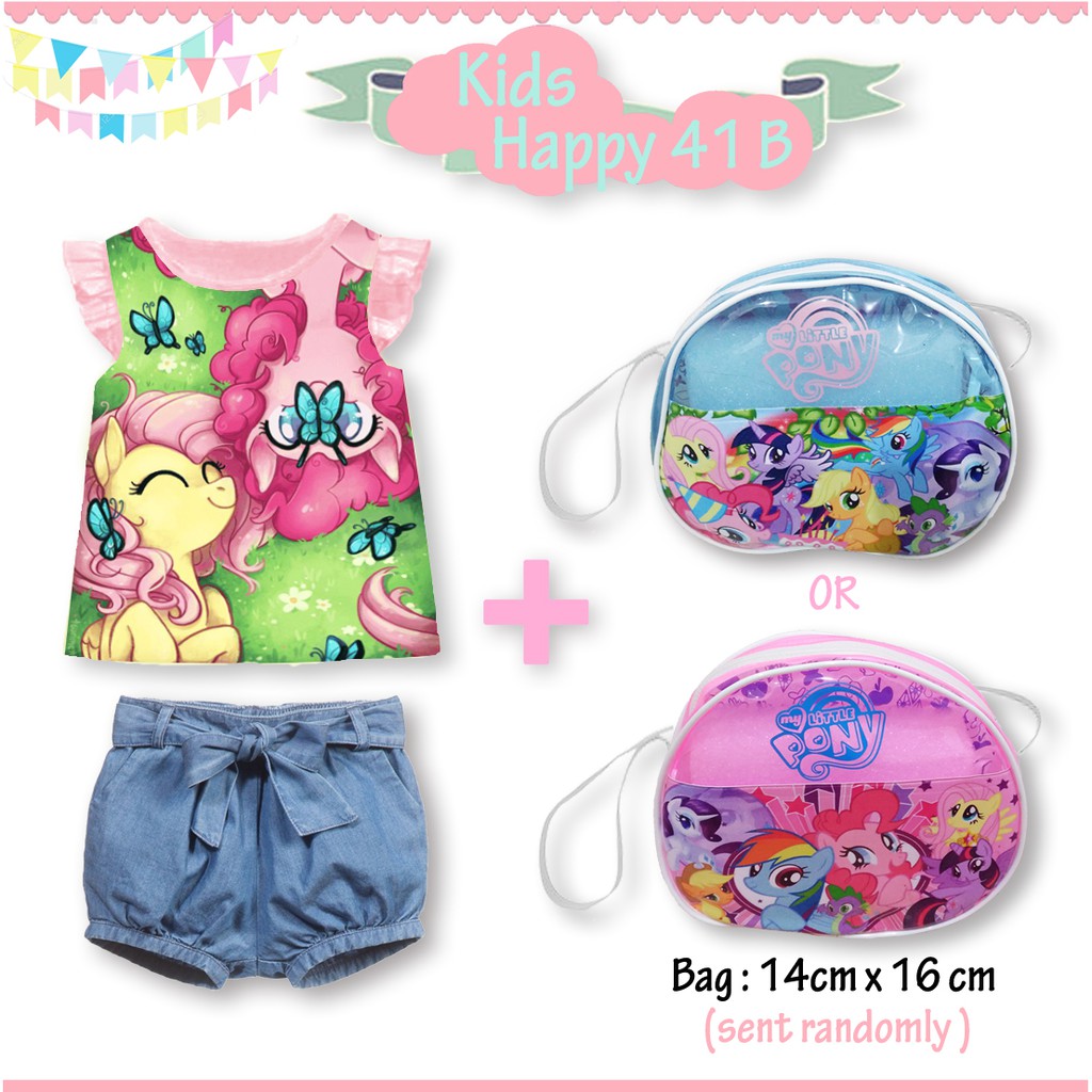 KH41 TEEN BAJU ANAK MYLITTLEPONY + JEANS