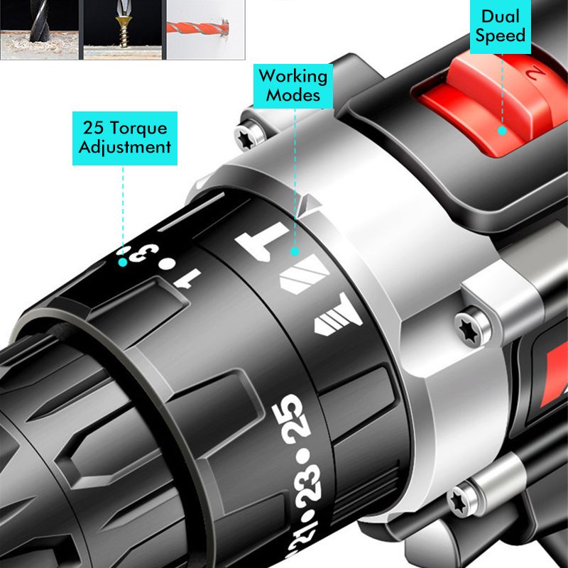 Set bor listrik / aksesoris bor listrik termurah dan terlengkap / Bor Baterai / Bor dampak / Mesin Bor Cordless / Bor Listrik-3