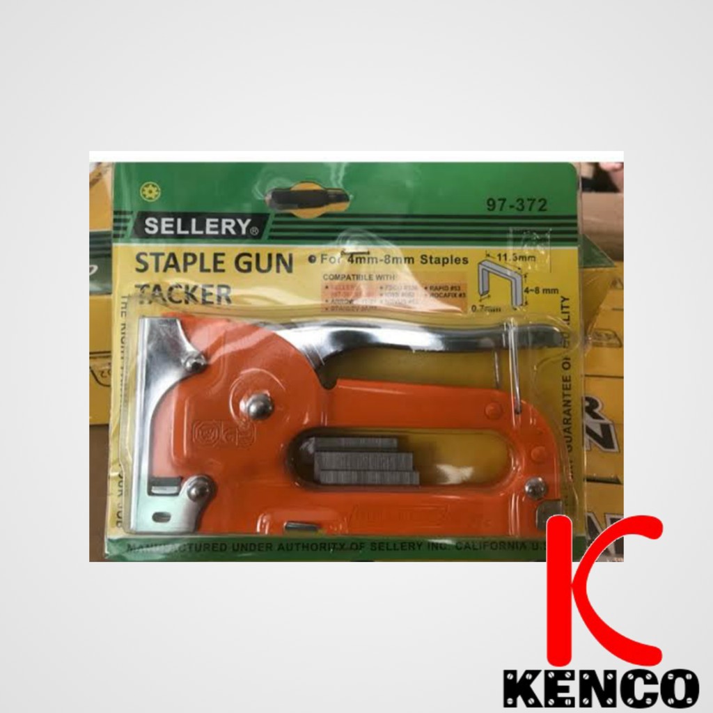 

STAPLE GUN TACKER / STAPLER / STAPLES TEMBAK BESI MERK SELLERY