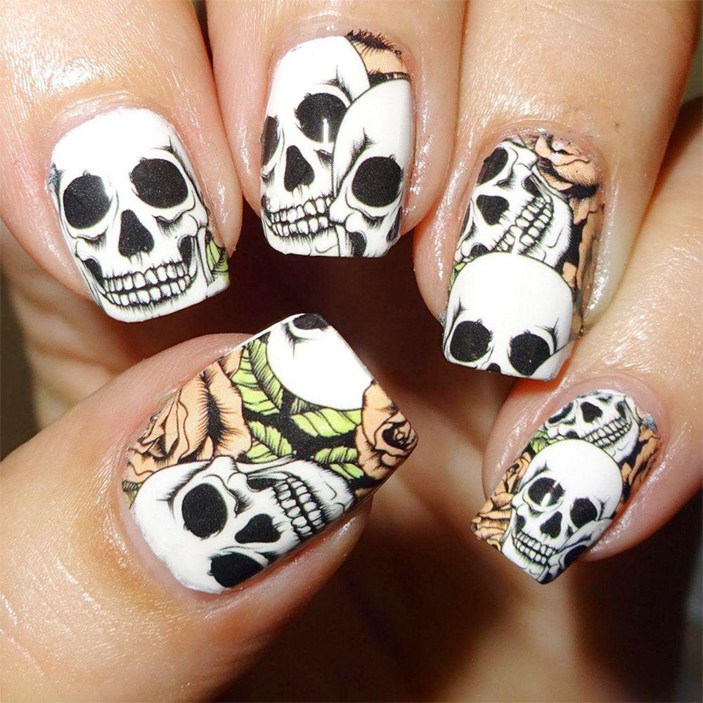 Solighter Stiker Kuku Manicure Perekat Decals Snake Halloween