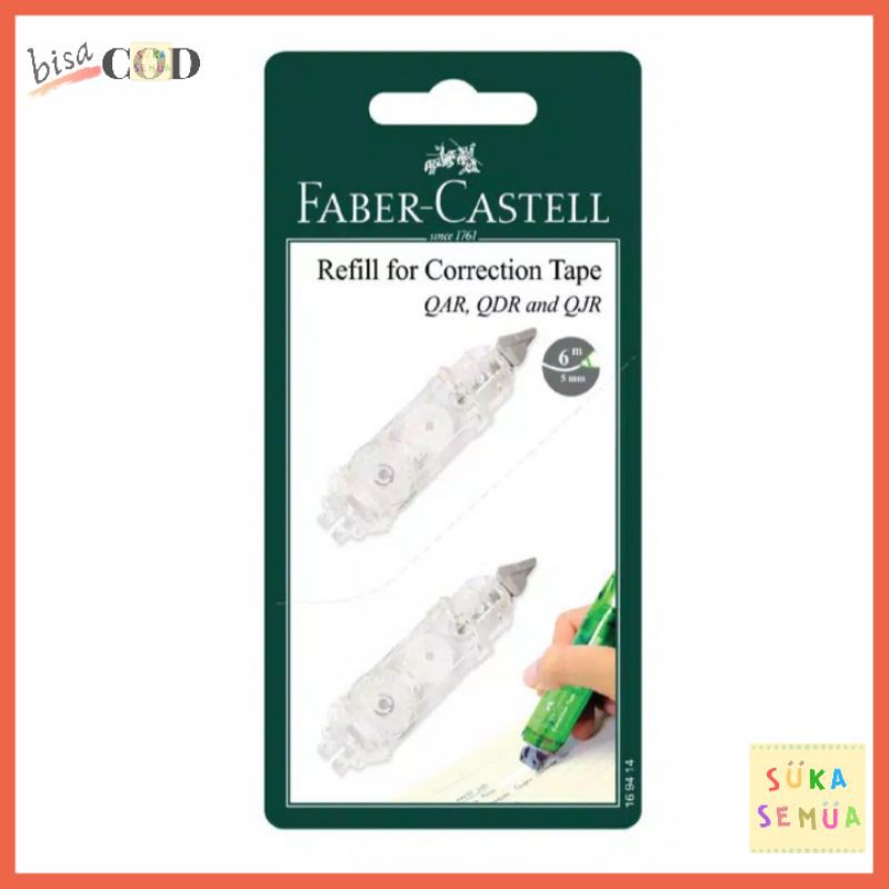 

Refill Tip X Kertas Faber Castell isi 2 QAR / QJR Chameleon // Isi Refil Correction Tape TipEx - COD