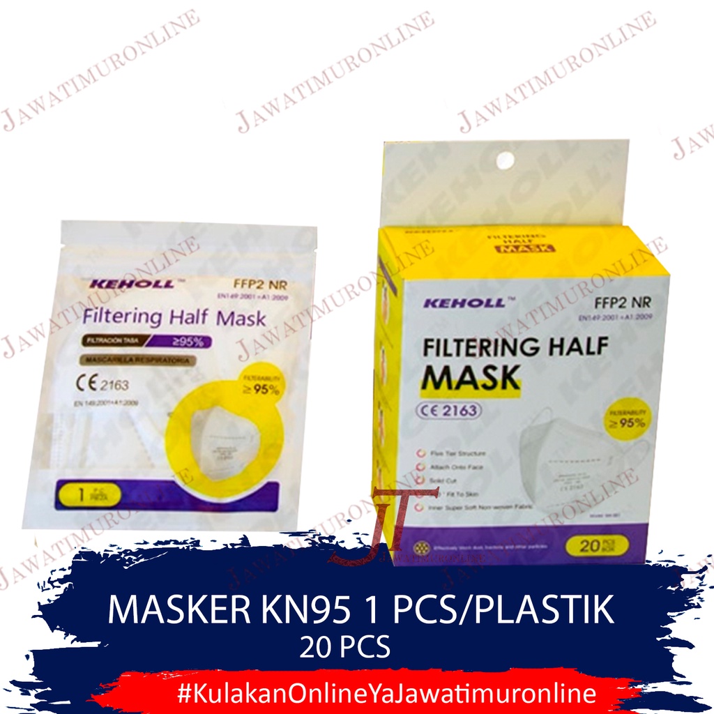 20 PCS Disposable Mask KN 95 Masker Wajah 5 Layer - Masker KN95