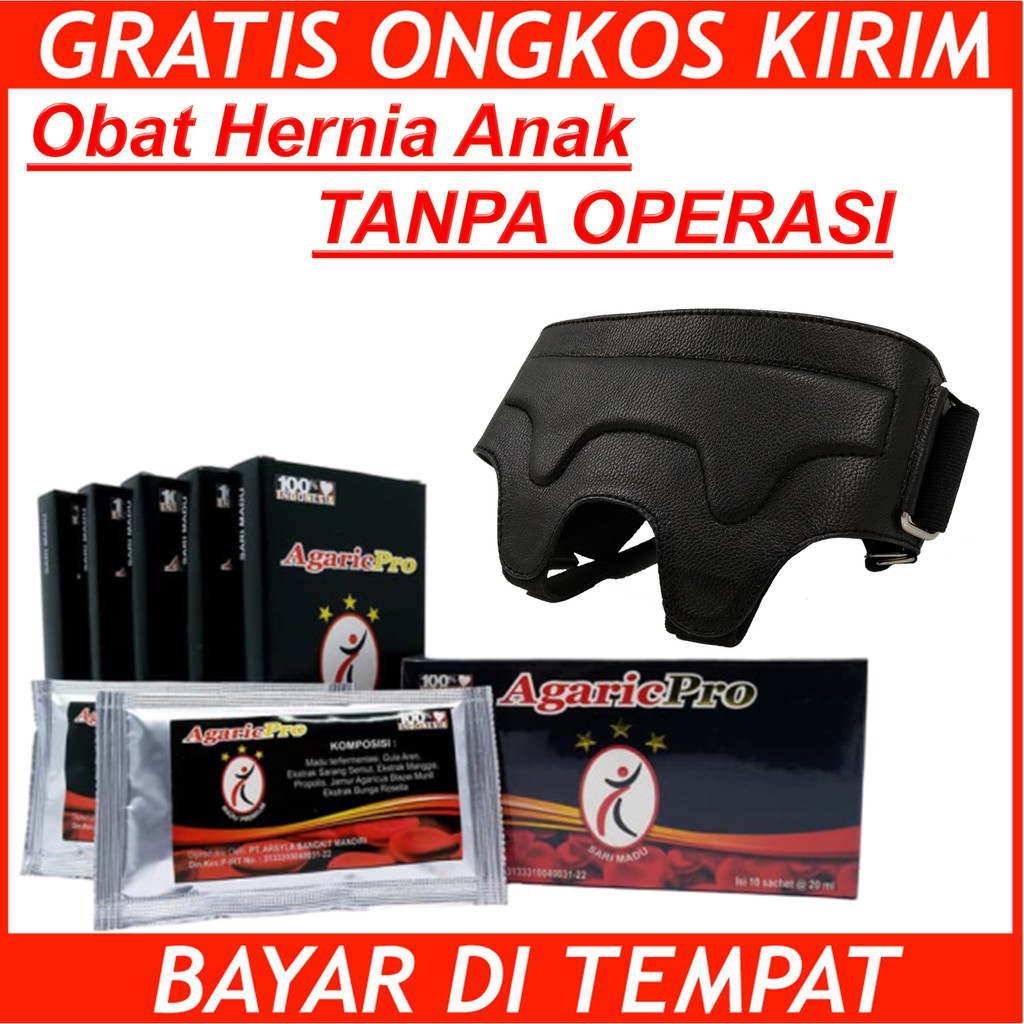 Obat Hernia Herbal - Obat Hernia anak - Paket Agaricpro & Celana Hernia Anak - Obat Hernia Bayi