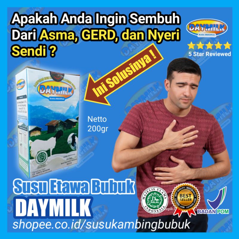 

Susu Kambing Etawa DAYMILK Terapi Asma Gerd Asam Lambung Nyeri Sendi